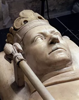 Images Dated 4th December 2006: Effigy of Charles VI the Mad (1366-1422) (marble) (detail)