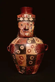 Effigy jar, Coastal Tiahuanaco style, Fundo Pacheco, Rio Grande de Nazca, Peru (pottery) Effigy jar, Coastal Tiahuanaco style, Fundo Pacheco, Rio Grande de Nazca, Peru (pottery)