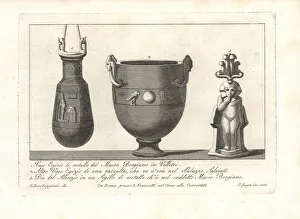Egyptian vases and Harpocrates or god of silence. 1802 (engraving) Egyptian vases and Harpocrates or god of silence. 1802 (engraving)