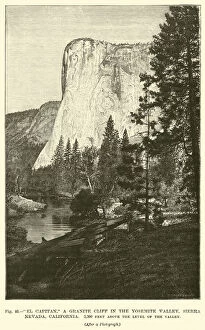'El Capitan, ' a granite cliff in the Yosemite Valley, Sierra Nevada, California, 3