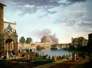 The Election of the Pope with the Castel St. Angelo, Rome in the background The Election of the Pope with the Castel St. Angelo, Rome in the background