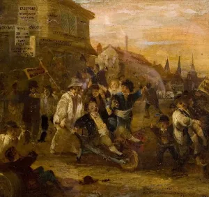 Election Riot at Coventry, 1861 (oil on panel) Election Riot at Coventry, 1861 (oil on panel)