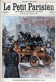 Electric car of the firefighters of Paris- in ' Le Petit Parisien' Electric car of the firefighters of Paris- in ' Le Petit Parisien'