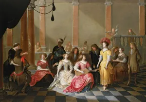An Elegant Company at Music Before a Banquet (oil on canvas) An Elegant Company at Music Before a Banquet (oil on canvas)