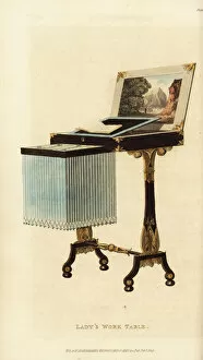 Elegant lady's work table, Regency era