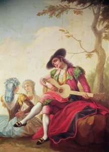 The Elegant Man Playing Guitar (oil on canvas) The Elegant Man Playing Guitar (oil on canvas)