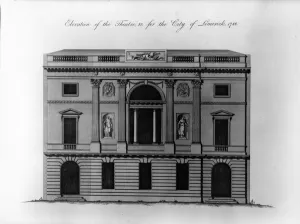 Elevation of the Theatre, &c. for the City of Limerick, 1788 (engraving) Elevation of the Theatre, &c. for the City of Limerick, 1788 (engraving)
