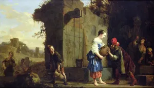 Eliezer and Rebecca at the Well, 1660 (oil on canvas) Eliezer and Rebecca at the Well, 1660 (oil on canvas)