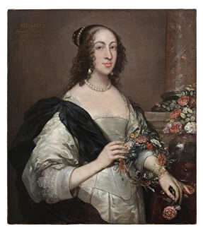 Elizabeth Wray, Baroness Norris, c.1638, overpainted c.1645 (oil on canvas)