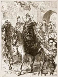 Elizabeth's public entry into London, illustration from Cassell' Elizabeth's public entry into London, illustration from Cassell'
