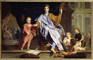 The eloquence Allegory of the eloquence crowned, in the background The eloquence Allegory of the eloquence crowned, in the background