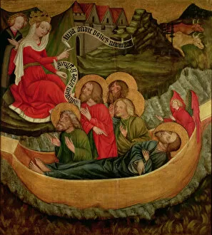Santiago De Compostela Gallery: Embarkation of the body of St. James the Greater, bound for Spain, c.1425 (panel)
