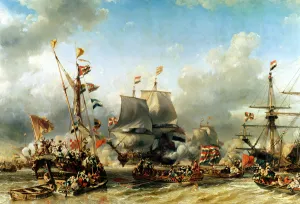 The Embarkation of Ruyter and William de Witt in 1667, 1850-51 (oil on panel) The Embarkation of Ruyter and William de Witt in 1667, 1850-51 (oil on panel)