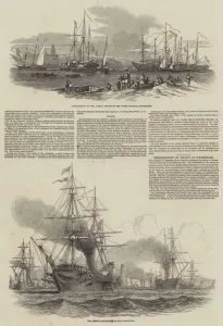 Troopships Gallery: Embarkation of Troops at Marseilles (engraving)