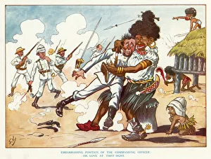 Embarrassing position of the commanding officer, or love at first sight (colour litho) Embarrassing position of the commanding officer, or love at first sight (colour litho)