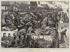 Sea Travel Gallery: With Emigrants from Liverpool to Canada (engraving)