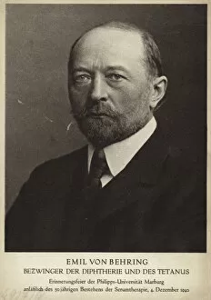 Immunology Gallery: Emil von Behring, German doctor and physiologist, c1890 (b / w photo)