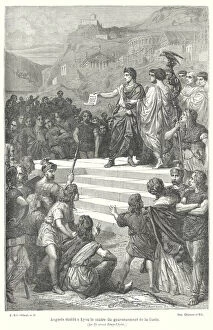 The Emperor Augustus establishing the administrative centre of Roman Gaul at Lugdunum (Lyon)