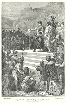 The Emperor Augustus establishing the administrative centre of Roman Gaul at Lugdunum (Lyon) The Emperor Augustus establishing the administrative centre of Roman Gaul at Lugdunum (Lyon)