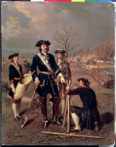Emperor Peter the Great (1672-1725) at Work (oil on canvas) Emperor Peter the Great (1672-1725) at Work (oil on canvas)