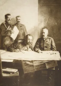 The Emperor of Russia with the Grand Duke Nicholas in the Front (sepia photo) The Emperor of Russia with the Grand Duke Nicholas in the Front (sepia photo)