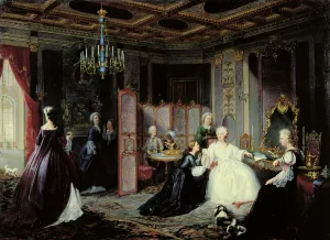 Empress Catherine the Great (1729-96) receiving a letter, 1861 (oil on canvas) Empress Catherine the Great (1729-96) receiving a letter, 1861 (oil on canvas)