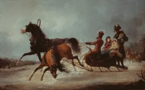 The Empress Elizabeth in a sledge (oil on canvas) The Empress Elizabeth in a sledge (oil on canvas)