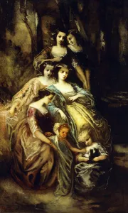 Empress Eugenie and Her Attendants, (oil on canvas) Empress Eugenie and Her Attendants, (oil on canvas)