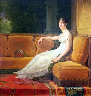 Military Collection: Empress Josephine (1763-1814) at Malmaison, c. 1801 (oil on canvas)