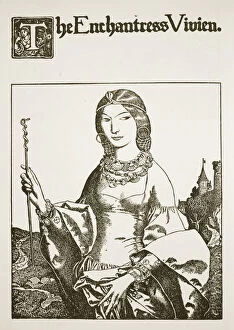 The Enchantress Vivien, illustration from The Story of King Arthur