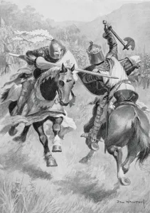Encounter between Robert Bruce (1274-1329) and Sir Henry de Bohun (1276-1322 Encounter between Robert Bruce (1274-1329) and Sir Henry de Bohun (1276-1322