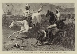 The End of the Zulu War, Hurdle Race by Basutos at the Camp in the Upoko Valley The End of the Zulu War, Hurdle Race by Basutos at the Camp in the Upoko Valley