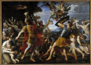 Enee and his companions fighting the Harpies Painting by Francois Perrier (1590-1650 Enee and his companions fighting the Harpies Painting by Francois Perrier (1590-1650