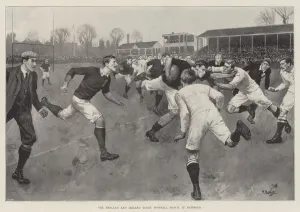 Rugby Union Gallery: The England and Ireland Rugby Football Match at Richmond (litho)