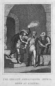 Maps Collection: The English ambassador imprisoned at Algiers (engraving)