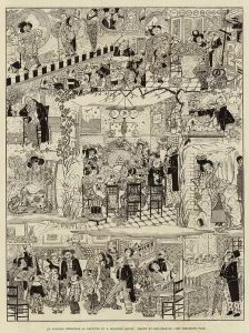 An English Christmas as depicted by a Japanese Artist (engraving) An English Christmas as depicted by a Japanese Artist (engraving)