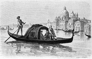 Engraving by Adrien Moreau (1843-1906) illustrating ' Candide'" Engraving by Adrien Moreau (1843-1906) illustrating ' Candide'"