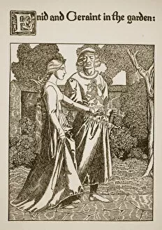 Enid and Geraint in the Garden, illustration from The Story of the Grail