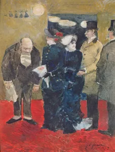 Entering the Restaurant, 1879 (oil on canvas) Entering the Restaurant, 1879 (oil on canvas)
