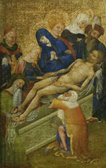 Joseph Of Arimathaea Gallery: The Entombment of Christ, c.1410-15 (painting on wood panel)