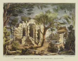 Entrance to the Cave, Richmond Gardens, plate 18 from Kew Gardens: A Series Entrance to the Cave, Richmond Gardens, plate 18 from Kew Gardens: A Series