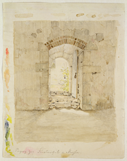 Entrance Gate to the Royal School in Meissen (pencil and w/c on paper) Entrance Gate to the Royal School in Meissen (pencil and w/c on paper)