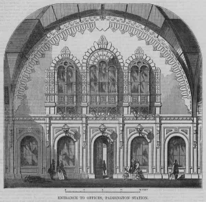 Entrance to Offices, Paddington Station (engraving) Entrance to Offices, Paddington Station (engraving)