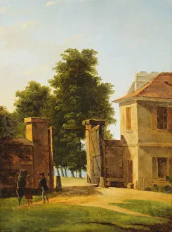 Oil Painting Replica An Italian Villa by Jean Victor Bertin (1767-1842,  France)