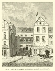Entree de la Force par la rue des Ballets, vue prise de la rue Saint-Antoine (engraving) Entree de la Force par la rue des Ballets, vue prise de la rue Saint-Antoine (engraving)