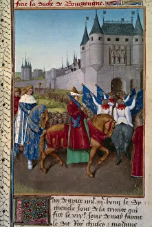 Entree in Paris by Charles V (1338-1380) preceded by Robert de Fiennes (1308 - 1385) Entree in Paris by Charles V (1338-1380) preceded by Robert de Fiennes (1308 - 1385)