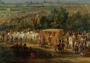 Flemish Art Gallery: Detail of The Entry of Louis XIV (1638-1715) and Maria Theresa (1638-83) into Arras, 30th July 1667