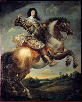 Equestrian portrait of Louis XIII (1601-1643) Painting by Claude Deruet (1588-1662 Equestrian portrait of Louis XIII (1601-1643) Painting by Claude Deruet (1588-1662