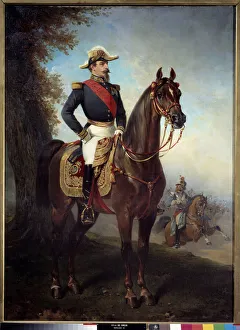 Equestrian portrait of Napoleon III (1808-1873). Painting by Alfred De Dreux (1810 - 1860 Equestrian portrait of Napoleon III (1808-1873). Painting by Alfred De Dreux (1810 - 1860
