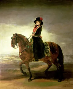 Equestrian portrait of Queen Maria Luisa, wife of King Charles IV of Spain, 1799 Equestrian portrait of Queen Maria Luisa, wife of King Charles IV of Spain, 1799